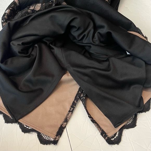 Onyx Nite Black Lace Rosette One Shoulder Party Event Dress NWT Size 14 - Picture 8 of 15